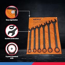 Neiko 03129A Jumbo Combination Wrench Set, 10-Piece