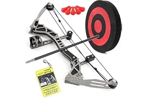 LIMAITY Mini Bow and Arrow Mini Compound Bow Pocket Bow Toothpick Archery with Arrows for for Indoor and Outdoor Shooting Practice Archery Entertainment Fun