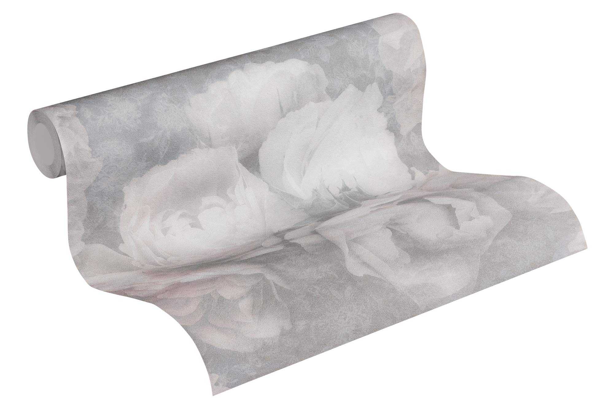 Floral Wallpaper Romantic Dream New Walls A.S. Création Non-Woven Wallpaper 10.05 m x 0.53 m Pink Grey White Made in Germany 373923 37392-3