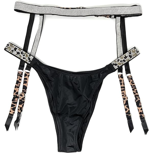 Amazon.com: Victoria's Secret Very Sexy Shine Strap Lace Garter Belt  (XS-XXL) (Leopard, X-Small-Small) : Clothing, Shoes & Jewelry