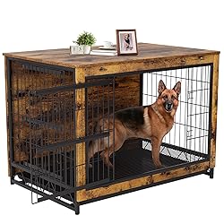 TLSUNNY Dog Crate Furniture, 44.1" Wooden Dog