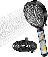 Cobbe Hard Water Filter Shower Head with 20 Stage Filter 6 Modes Black