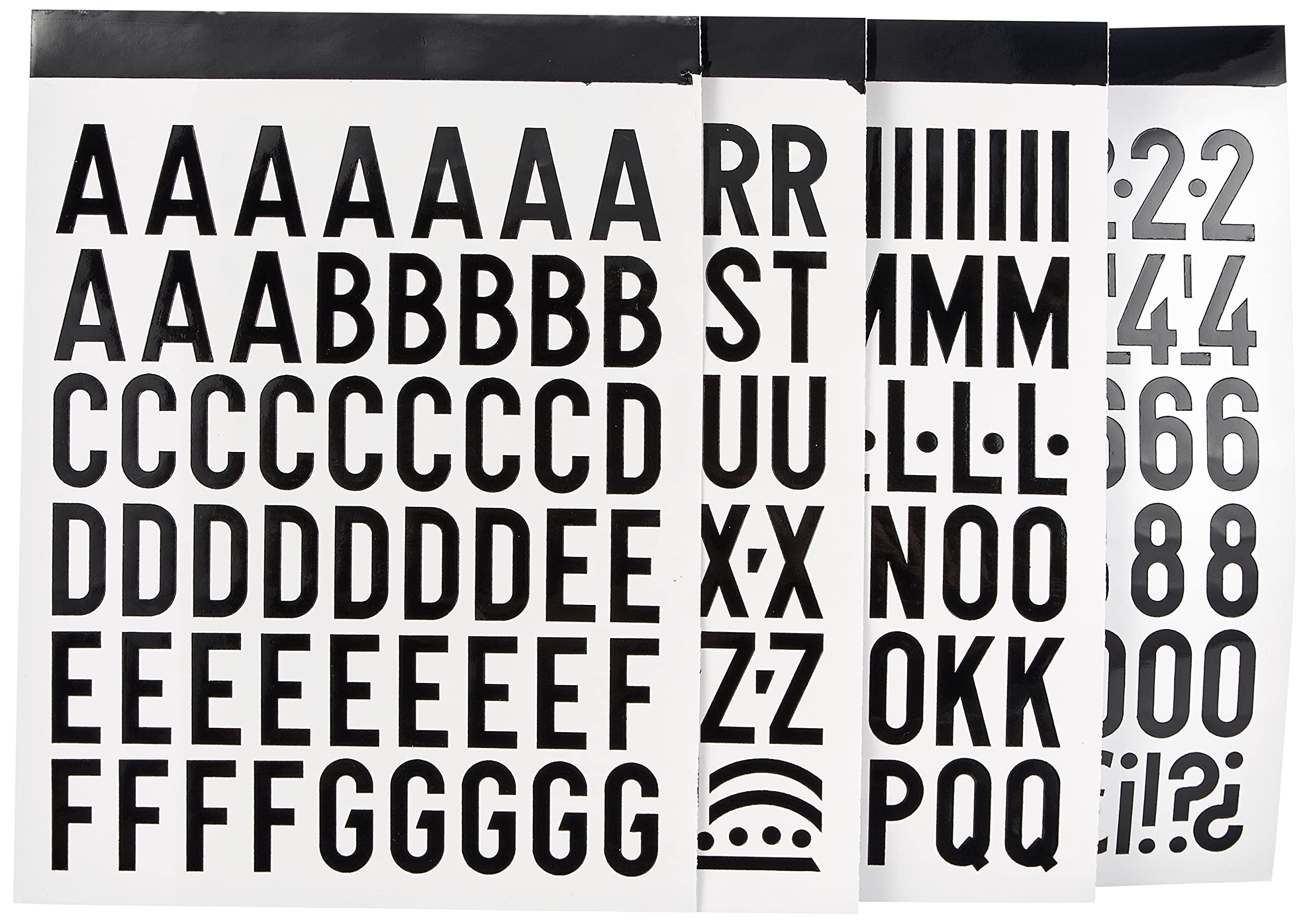 Apli 4425 – Stickers, Letters, Numbers, Signs, 25 mm, Black