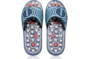 BYRIVER Reflexology Foot Massager Tools, Acupuncture Massage Slippers Shoes Sandals Mat, Stress Plantar Fasciitis Relief Gifts for Men Women, Relieve Heel Arch Arthritis Neuropathy Pain (05M)