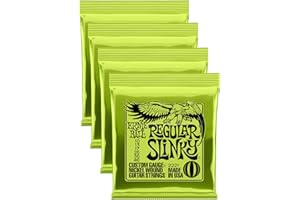 Ernie Ball Regular Slinky Electric Guitar Strings, Nickel Wound, Lot/4, P02221^4