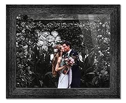 14x14 Frame Black Barnwood Picture Frame - Modern