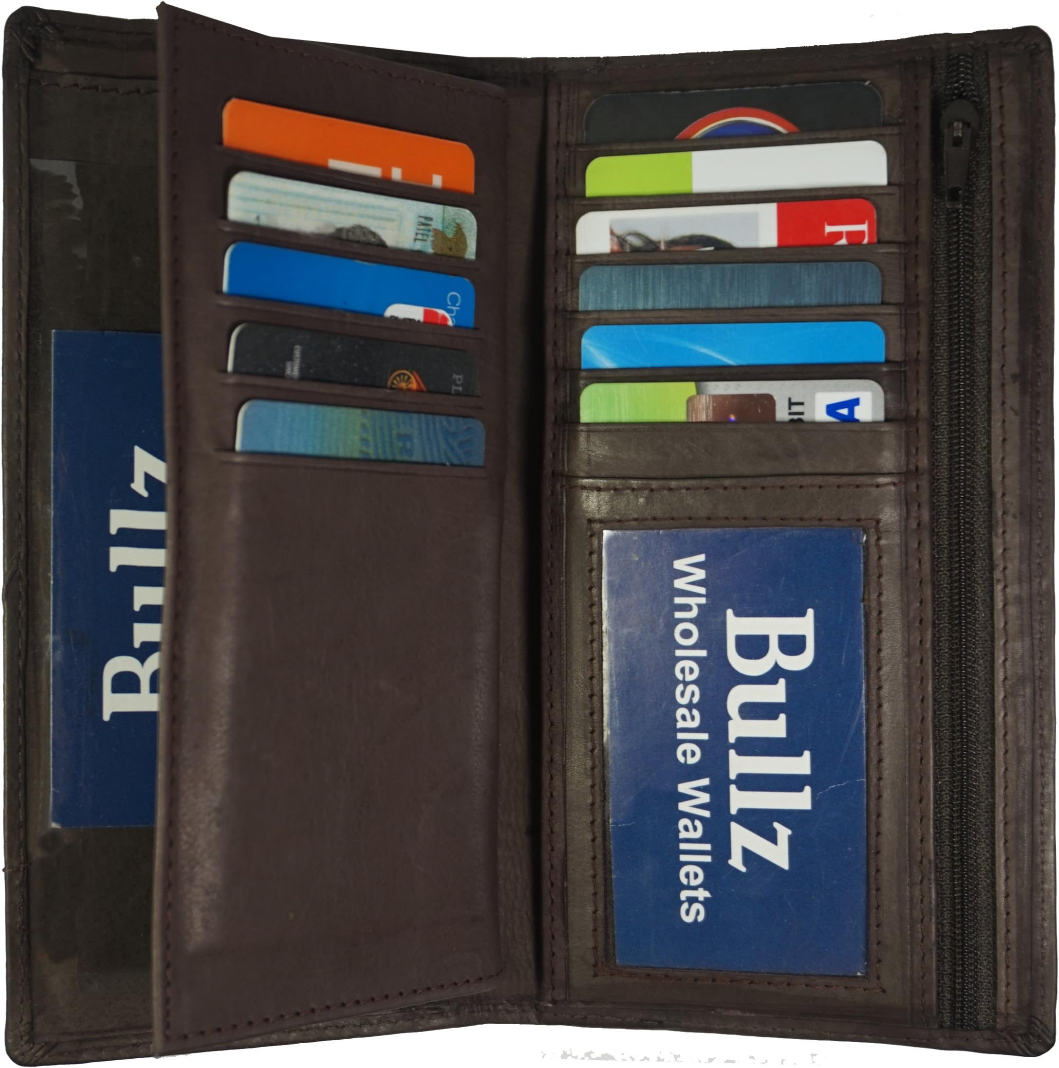 Genuine Leather Checkbook Cover Wallet Organizer with Credit Card Holder