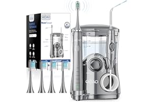 OILSAO Professional Electric Toothbrush with Water Flosser, 600ML Water Dental flosser Ultrasonic Toothbrush Combo, Brushing & Flossing- for Teeth Cleaning and Gum Health with Extra Tips for Multiple Users