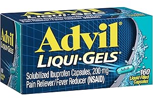 Advil Liqui-Gels Pain Reliever and Fever Reducer, Pain Medicine for Adults with Ibuprofen 200mg for Headache, Backache, Menstrual Pain and Joint Pain Relief - 160 Liquid Filled Capsules