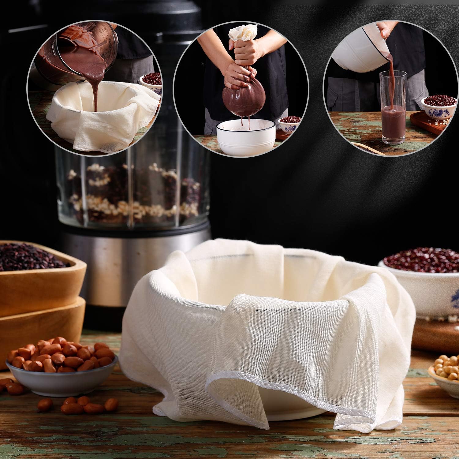 XelNaga 5 Pack Cheesecloth Reusable for Straining 100% Unbleached Pure Cotton Muslin Cloths - Image 5