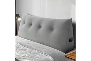 Huatean Home Headboard Pillow Full, Backrest Triangular Wedge Pillow Headboard Full, Large Cushion Head Board Wedge Pillows f
