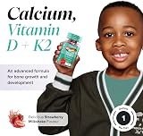 Novomins Kids Calcium Gummies 160 mg Vitamin D3 K2 Strawberry 30 view 2
