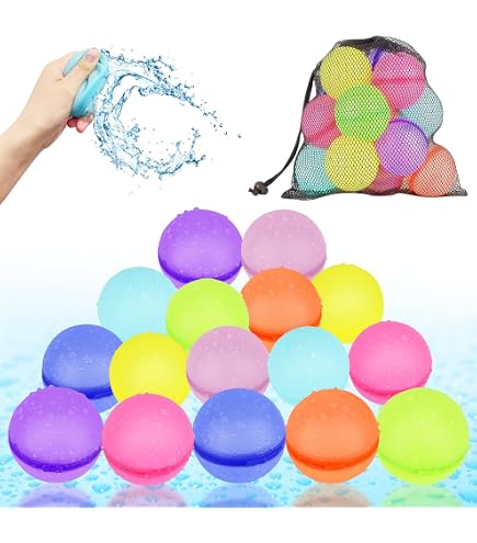 12 Ballons à Eau Magnétiques En Silicone - Remplissage Rapide Auto-obturant - Réutilisables Pour Batailles D'eau, Plage, Piscine