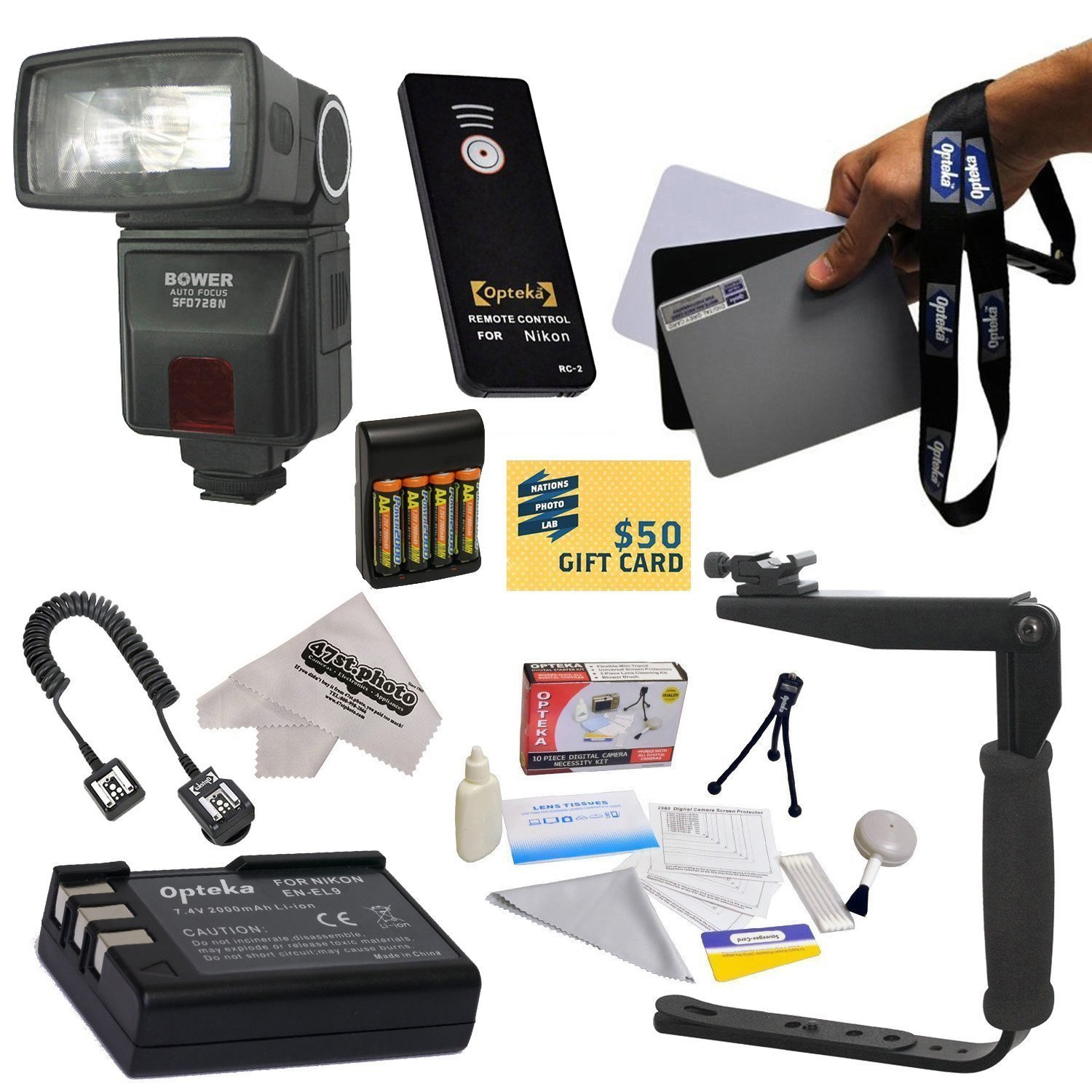 Bower SFD728 enfoque automático TTL Kit de Flash para la Nikon D40 ...