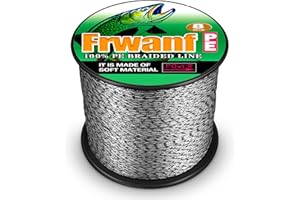 FRWANF 8 Strand Braided Fishing Line - Colorfast - Zero Stretch - High Strength - Abrasion Resistant Braided Line - Thousands of Choices in 9 Colors - Professional Performance in Salt or Fresh Water