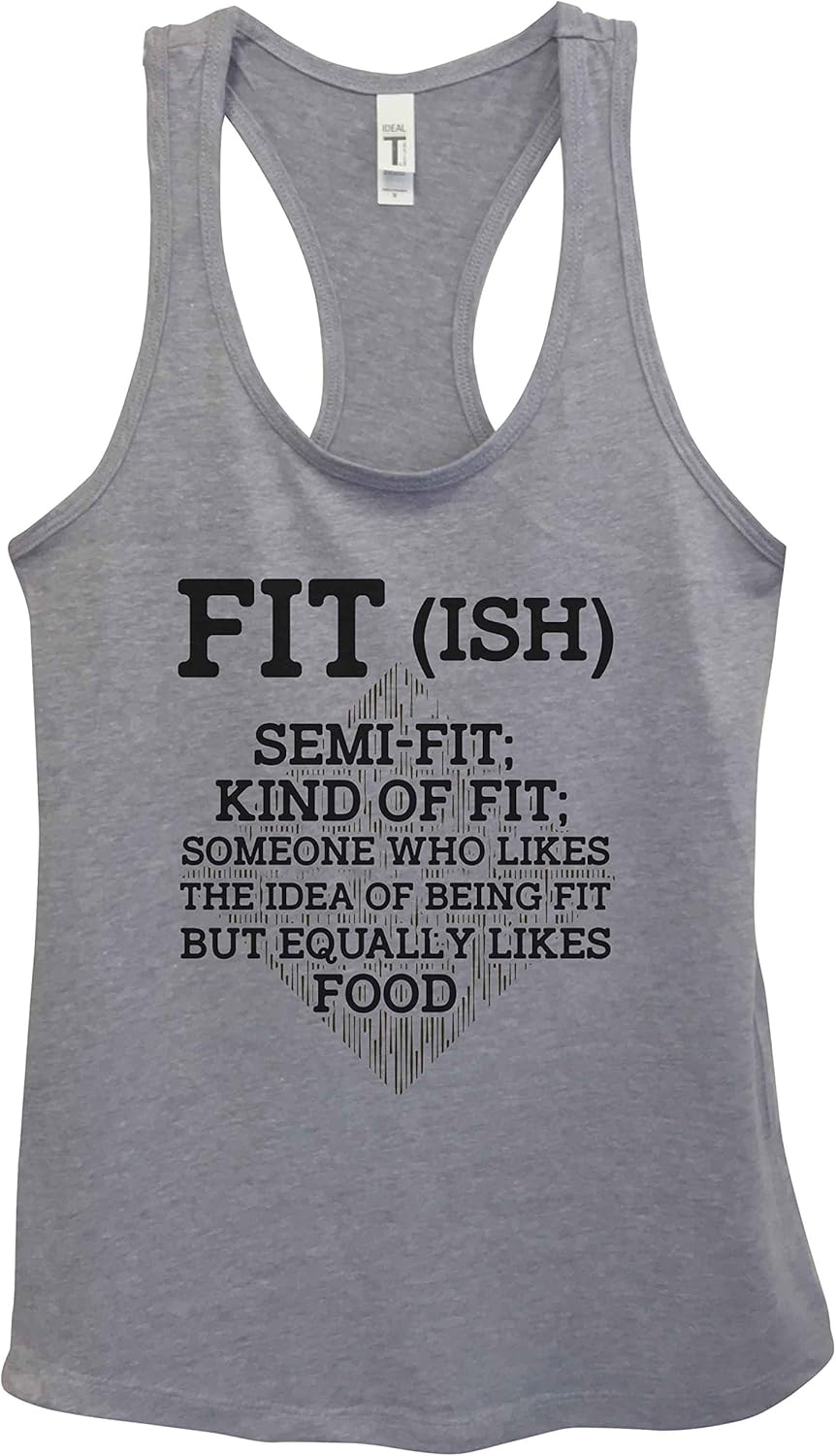 Funny Womens Workout Tank Tops Fit-ish - Little Royaltee Gym Boutique Shirts