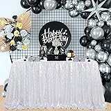 Silver Sequin Tablecloths 50x102 Inch Sequin Fabric