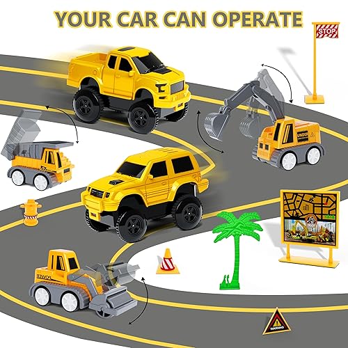 Kids Toys 253 PCS Construction Race Tracks Toy for Year