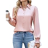 Blooming Jelly Womens Business Casual Outfits Button Down Long Sleeve Shirts Dressy Casual Fall 2025 Blouse (S, Apricot)