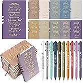 Spakon 20 Pcs Christian Gifts Bulk for Women Christian A6 Leather Journals Notebooks Religious Bible Verse Ballpoint Pen Thank You Gifts for Women Godmother Mom