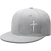 Christian Hats for Men Women - Cross Faith Flat Snapcback Hats - Religious Gifts for Thanksgiving Christmas