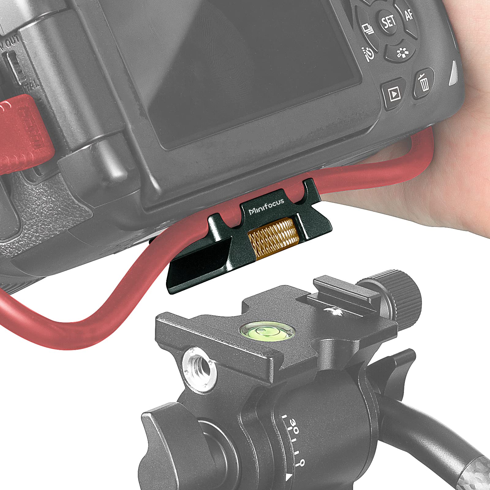 Photo 1 of MINIFOCUS Camera Cable Clamp with Arca Swiss System, Aluminum Alloy Tether Cable Block Clip with 4 Grooves, USB Cable Lock Clip Clamp HDMI Protector for All DSLR Cameras Cable