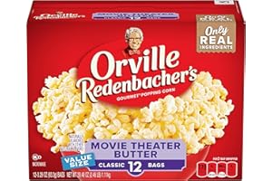 Orville Redenbacher's Movie Theater Butter Microwave Popcorn, 3.29 Ounce Classic Bag, 12-Count