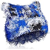 Chuarry Distressed Knitted Cat Ear Beanie Y2K for Women Men Vintage Crochet Hat Thick Slouchy Warm Cat Ear Hat Winter Outdoor