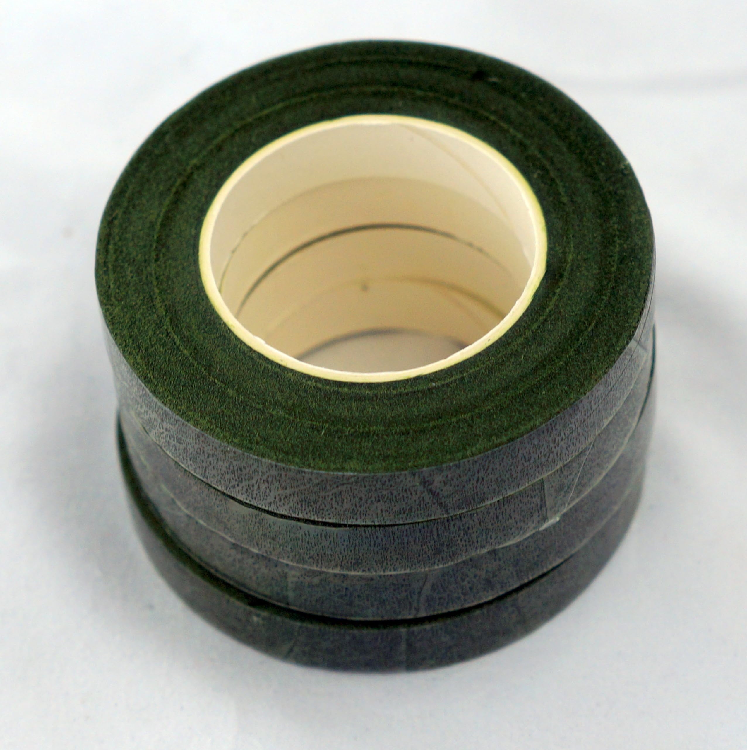 FLOWERS FOR LOVE Florist Tape, 13mm Wide, Waterproof Crepe Paper, 27M Roll. Decorative Craft Tape for Wreath Making. Floral Arranging Accessories. (Dark Green, 4 Pack)