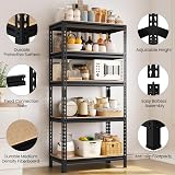 Yaheetech 2x Heavy Duty Black 5 Tier Garage Shelves 150x70x30 cm view 5