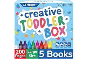 TOYVENTIVE Toddler Coloring Books & Crayons, Toys & Birthday Gifts for 1+,2,3,4 Years Old Boys, Toddlers & Preschoolers Age One,Two,Three,Four yr Olds