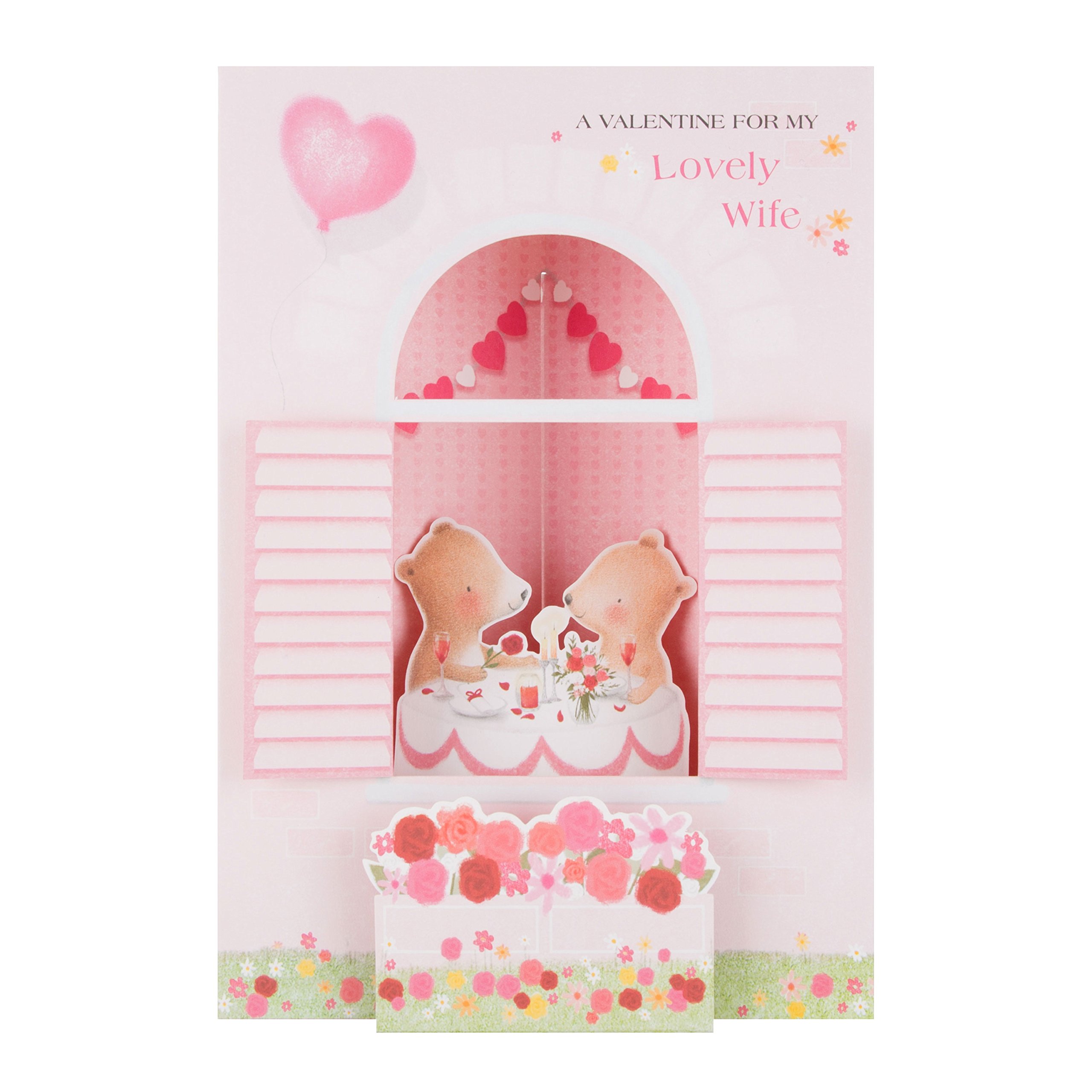 Hallmark 25485570 Wife Valentine's Day Card "Pop Up Novelty" - Large
