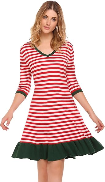 ruffle hem sweater dress