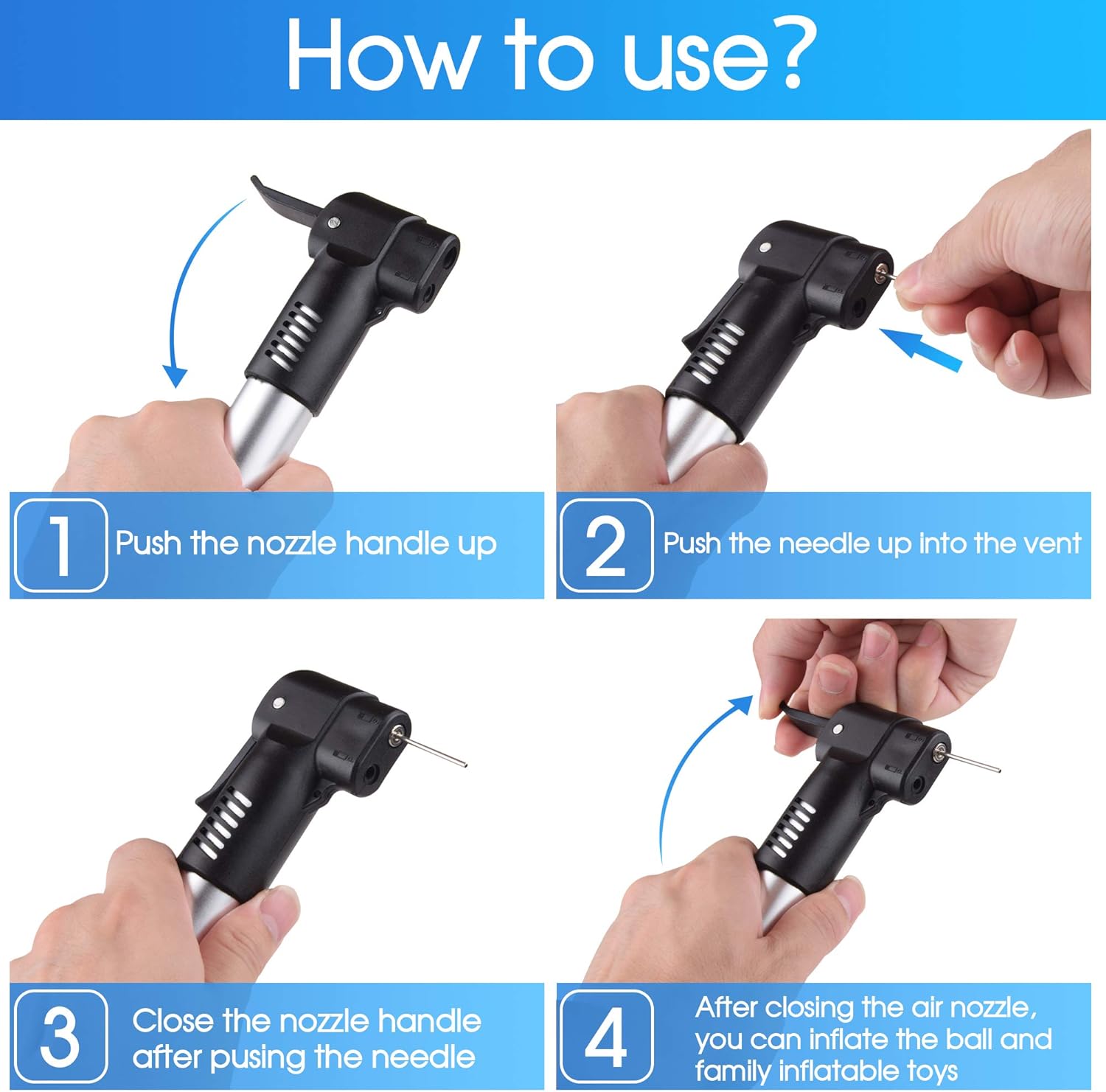 Mini Bike Pump Bicycle Tire Frame Pump 120 PSI High Pressure Portable Bicycle Air Pump Fits Presta & Schrader Floor Bike Tyre Pump for Road Mountain BMX Bikes Sports Balls, Inflatables Items(Silver) : Sports & Outdoors