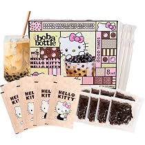 Amazon.com: Hello Kitty Kit de té instantáneo con leche Boba ...