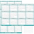 32" x 48"2025 Wall Calendar, Folded Wet & Dry Erase Wall Calendar 12 Month, Annual Yearly Planner Yearly Laminated Calendar 2