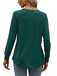 Trendy Tops for Women Long Sleeve Shirts Crew Neck