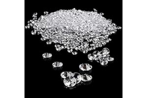 TeeLiy 1000pcs Clear 0.4inch Fake Plastic Diamonds for Vase Fillers Table Scatters, Acrylic Crystals Diamond gems Beads for Craft Decoration Weddding Table Scattering Birthday Deco (Clear)