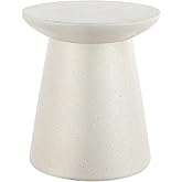 JONATHAN Y TBL1108D Hollie 18" Minimalist Modern Drum Indoor/Outdoor Accent Table Pedestal Contemporary, Mid-Century, Art Dec