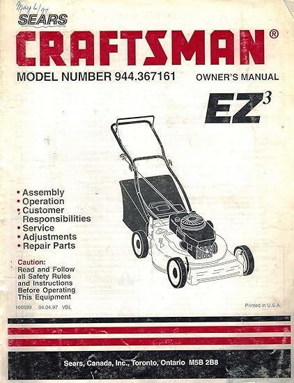 Craftsman 6 5 Horsepower Power Propelled 22 Multi Cut 917376080 Ereplacementparts Com