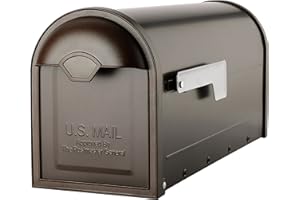 Architectural Mailboxes 8830RZ-10 Winston Post Mount Mailbox, Rubbed Bronze