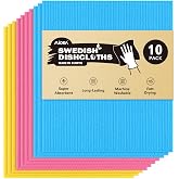 AIDEA Swedish Dishcloths for Kitchen 10PK, Reusable Paper Towels 7"x6" | Swedish Dish Cloth for Washing Dishes, Sponge Cloths Kitchen, Absorbent Dish Rags, Swedish Dish Towels, Glasses Wipes