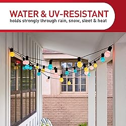 Command Outdoor Light Clips, 20 Clear Clips and 24