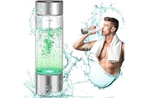 MOVOCA Hydrogen Water Bottle, 3 Min Rapid Hydrogen Water Bottle Generator with SPE PEM Technology, Portable Hydro Water Bottle Suitable for Gym Office Travel Home, Gift for Love Friend Family, Silver
