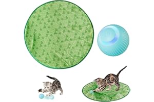 BIXMK Guitar Cat Toy, 2 in 1 Simulated Interactive Hunting Cat Toy, Gertar Interactive Hunting Cat Toy, Gertar Cat Toy, Gertar Cat Tunnel, Cat Ball Toy (Green with Ball)