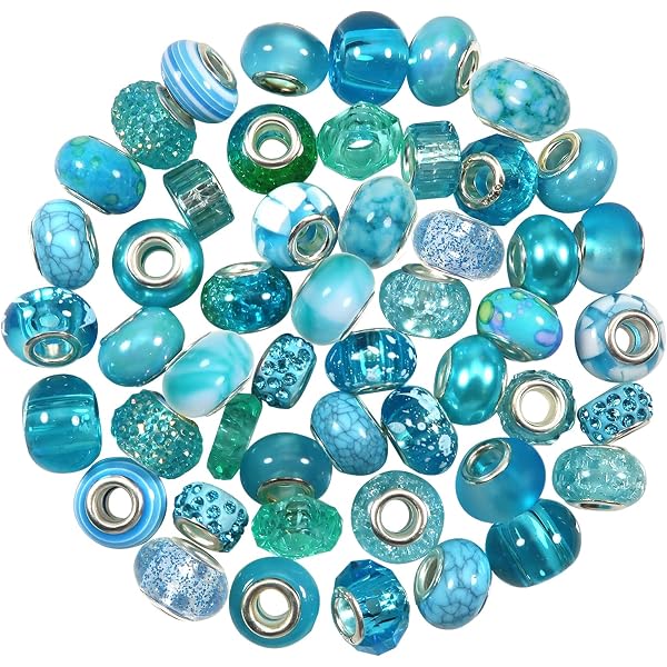 FAMLEAF 100pcs Mixed Evil Eye Beads – 6mm & 8mm Glass Spacer Beads For Jewelry Making