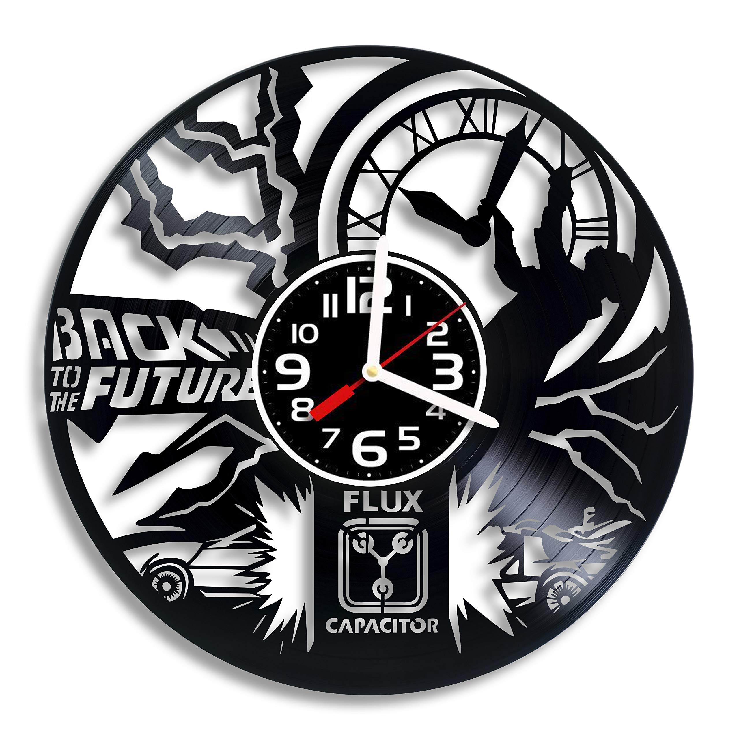 Photo 1 of Art Vintage Back to The Future Vinyl Wall Clock, Back to The Future Gift for Any Occasion, Christmas, Valentine's Day, Birthday, Holiday, Housewarming Present