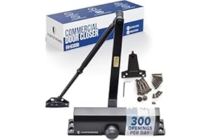 Door Closer Lightweight Commercial Door Closer FS-6300B, Size 4, w/Fitting Template - Regular, Top Jamb or Parallel Installat