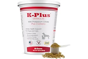 PET HEALTH SOLUTIONS K-Plus Potassium Citrate + Cranberry Granules for Dogs & Cats – Vet-Approved UTI & Bladder Health Support – Helps Maintain Urinary Balance & Kidney Function – Easy-to-Use Granules – 60 Doses