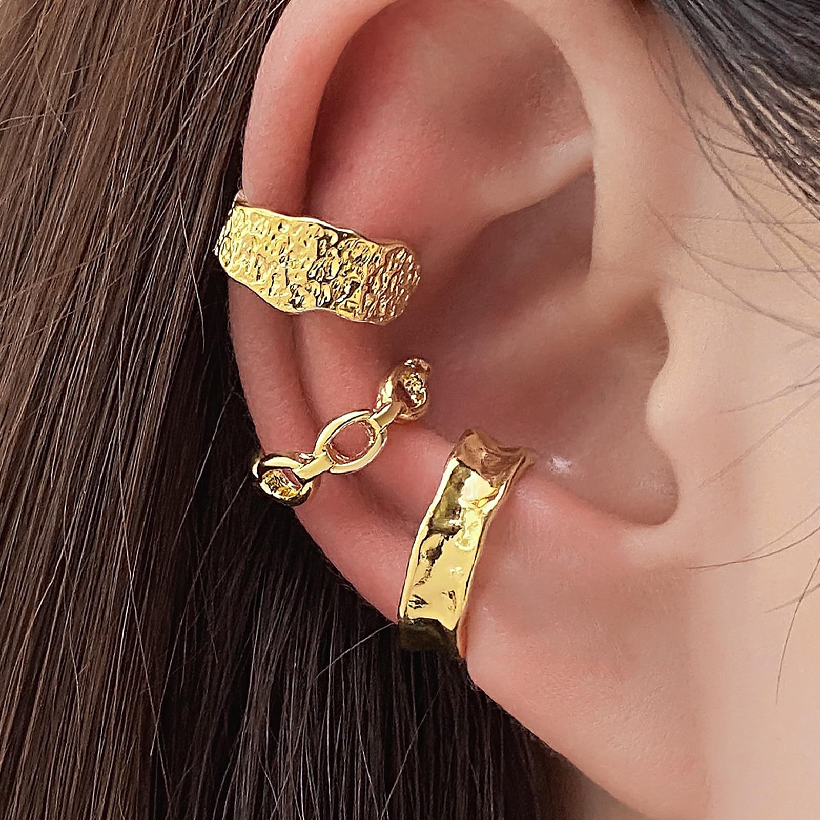 NEWITIN 93 Pieces Gold Jewelry Set for Women Fashion Costume Jewelry Gold Plated Ear Cuffs Necklaces Bracelets Rings Earrings Set for Women